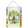 Carolines Treasures Easter Bunnies with Eggs Wall or Door Hanging Prints APH0684DS1216